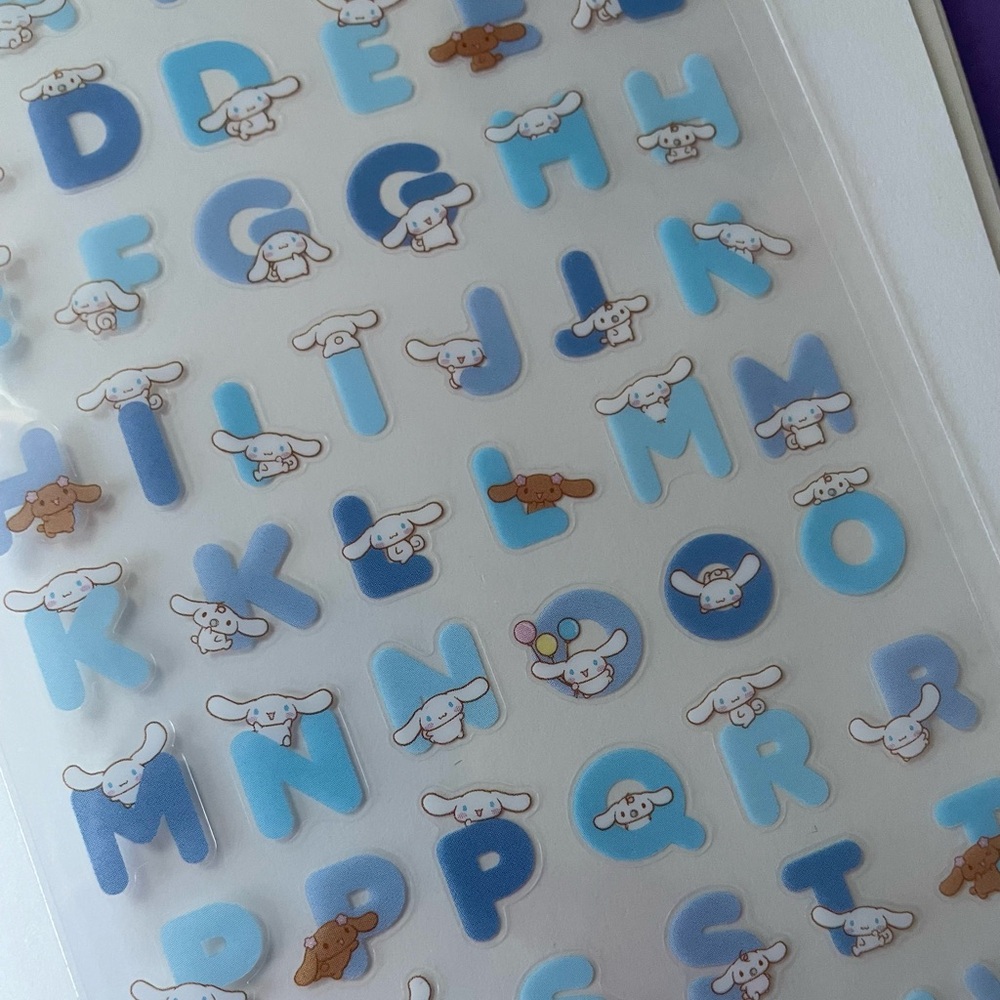 Cinnamoroll alphabet stickers - Picture 3 of 5